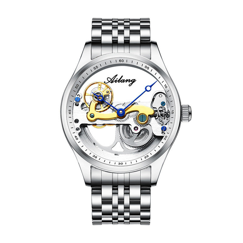 Automatic Mechanical Watch Skeleton Male Watch Generation cuir Band Watch