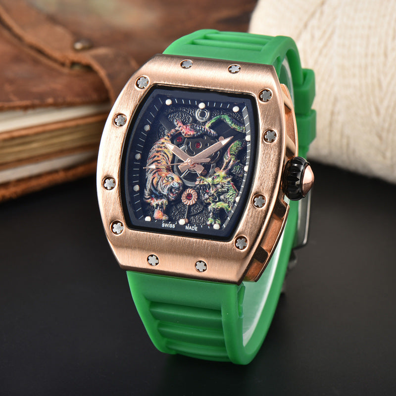 Dragon & Tiger Luxury Quartz Watch β Bold Statement Timepiece