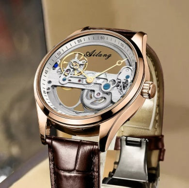 Automatic Mechanical Watch Skeleton Male Watch Generation cuir Band Watch