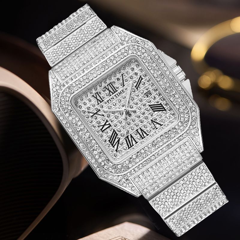 luxury diamond ice watch