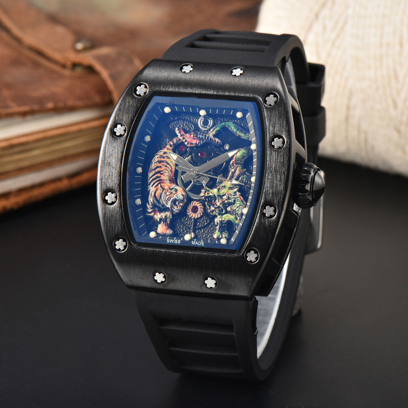 Dragon &amp; Tiger Luxury Quartz Watch – Bold Statement Timepiece