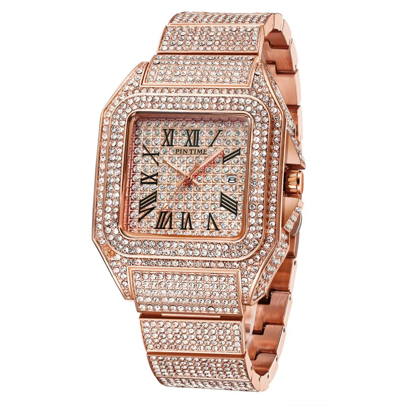 luxury diamond ice watch