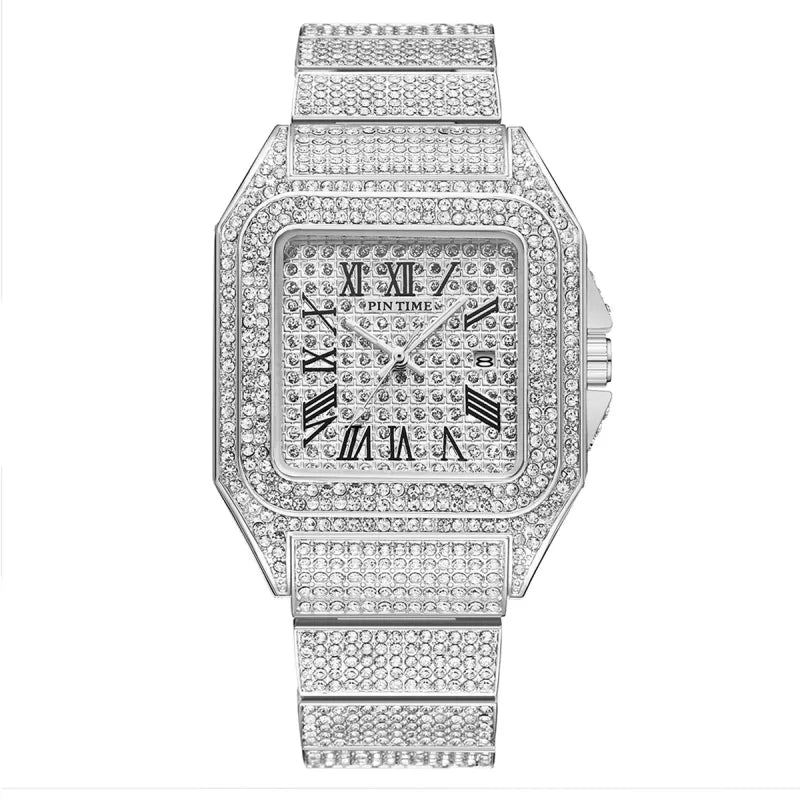 Full Diamond Ice Luxury Watch. Ultra Thin Waterproof - Luxury Men & Women's Watch.