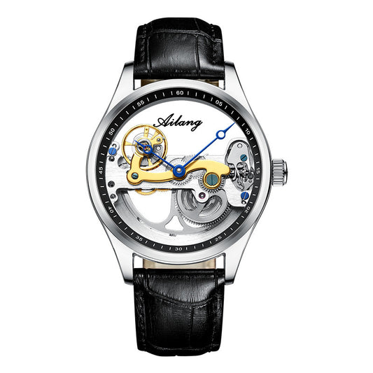 Automatic Mechanical Watch Skeleton  Male Watch Generation cuir Band Watch