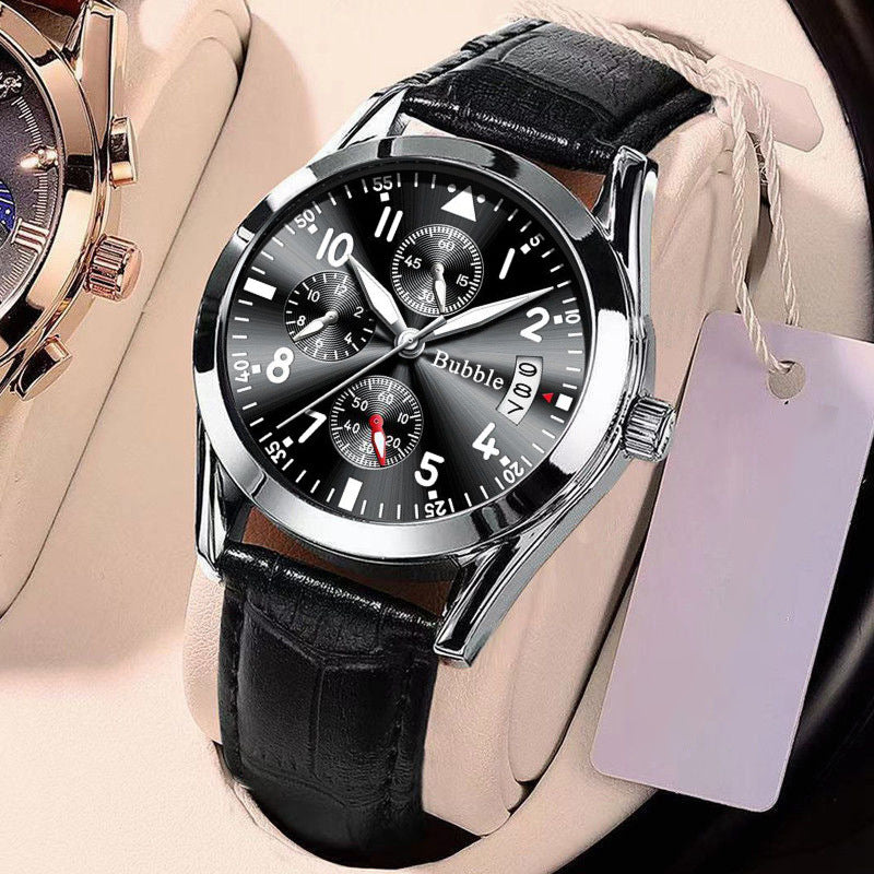 Fully Automatic Quartz Luminous Waterproof Digital Six-Hand Mens Watch
