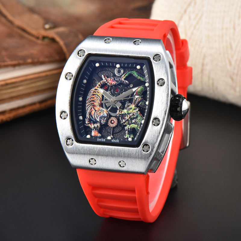 Dragon &amp; Tiger Luxury Quartz Watch – Bold Statement Timepiece