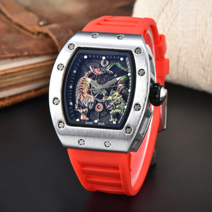 Dragon &amp; Tiger Luxury Quartz Watch – Bold Statement Timepiece