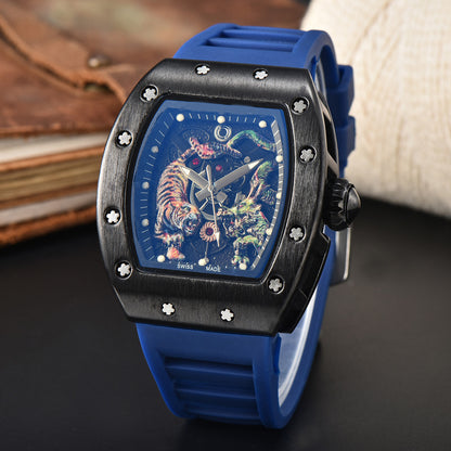 Dragon &amp; Tiger Luxury Quartz Watch – Bold Statement Timepiece