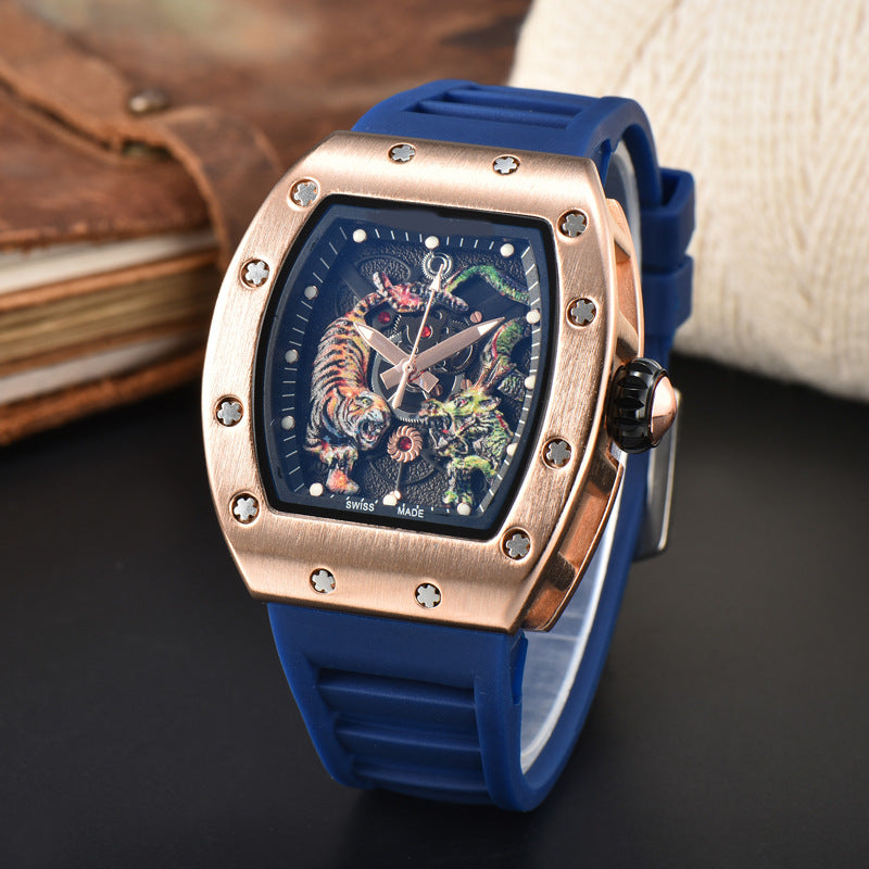 Dragon &amp; Tiger Luxury Quartz Watch – Bold Statement Timepiece