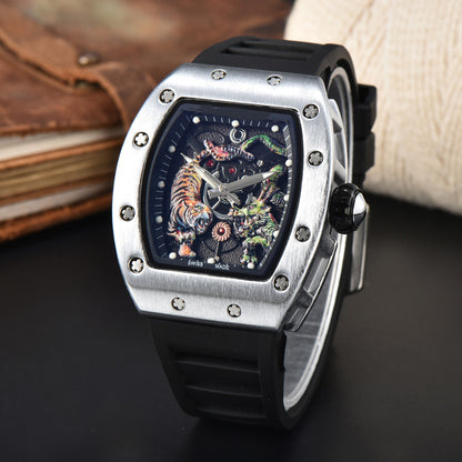 Dragon &amp; Tiger Luxury Quartz Watch – Bold Statement Timepiece