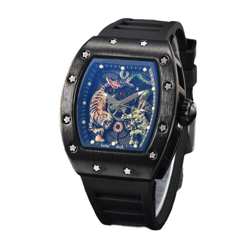 Dragon &amp; Tiger Luxury Quartz Watch – Bold Statement Timepiece