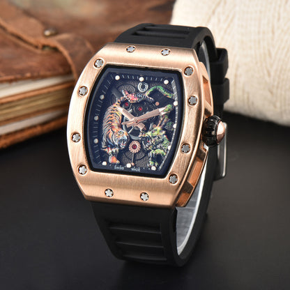 Dragon &amp; Tiger Luxury Quartz Watch – Bold Statement Timepiece