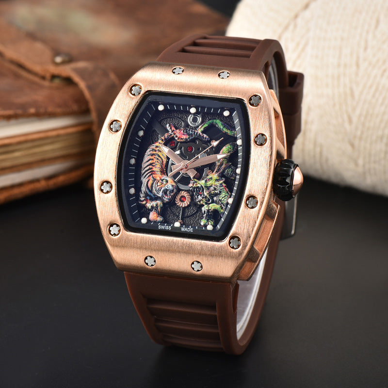 Dragon &amp; Tiger Luxury Quartz Watch – Bold Statement Timepiece