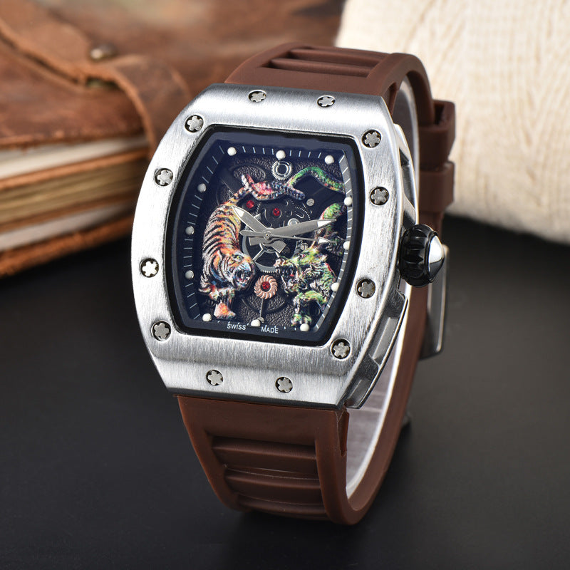 Dragon &amp; Tiger Luxury Quartz Watch – Bold Statement Timepiece